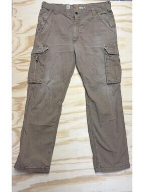 Carhartt Men's Carpenter Pants 36x30 Brown Canvas Cargo Workwear